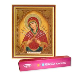 Алмазная мозаика без подрамника 22*28см Иконы. Семистрельная MN72600