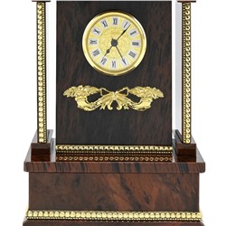 Часы из обсидиана коричневого "Георгий Победоносец" 180*100*405мм