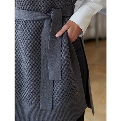 Удлиненный жилет из пряжи с кашемиром