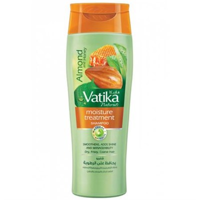Vatika ALMOND AND HONEY Moisture Treatment Shampoo, Dabur (Ватика МИНДАЛЬ И МЕД Шампунь УВЛАЖНЯЮЩИЙ для сухих, вьющихся и жестких волос, Дабур), 200 мл.
