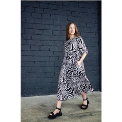 Arisha 1252 черно-белый, Платье