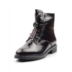 XH-FT285-906-2M COFFEE Ботинки женские (натуральная кожа, натуральный мех) размер 34