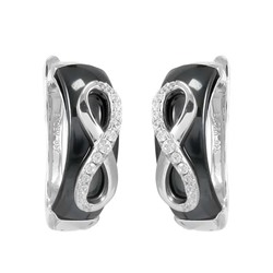 Серьги из серебра керамика, МКВ135