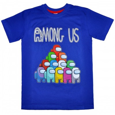Футболка подростковая "Among Us Party" (синий)