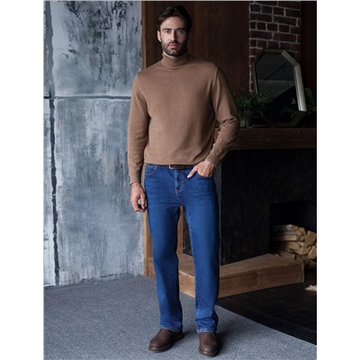 Джинсы утепленные прямые из эластичного денима с мягким флисом