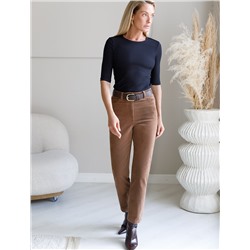 Футболка из трикотажа в широкий рубчик