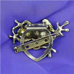 Зажим для платка — брошь «Шмель»