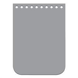 Кожа - Крышка-клапан мини 11 х 15 см. Silver