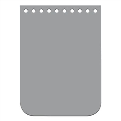Кожа - Крышка-клапан мини 11 х 15 см. Silver
