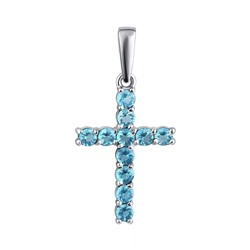 Подвеска из серебра куб.циркон., Л-29358г