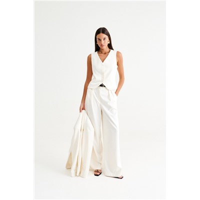 MUA 43-283-white, Брюки,  Жакет,  Жилет