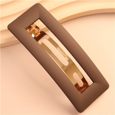 Заколка-автомат прямоугольная матовая 9,5 см.