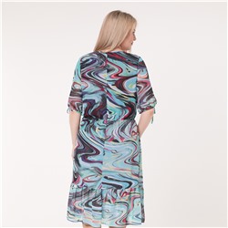 Платье, текстиль, бирюзовый