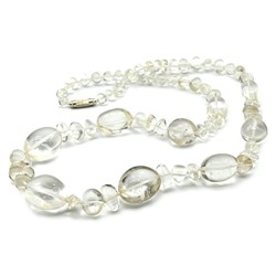 Бусы из Горного хрусталя галтовка, 61см, 80г