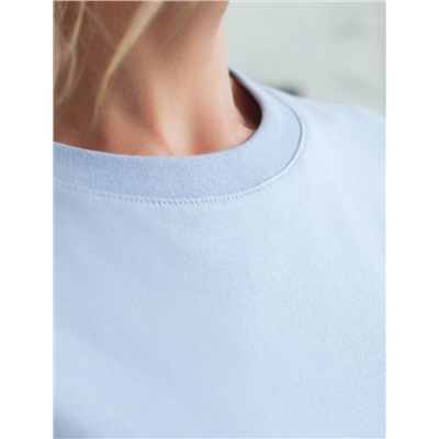 Футболка с принтом свободная эластичная из премиального хлопка