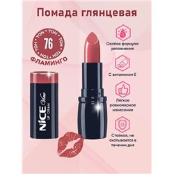 Помада увлажн. NICE  76 шоколадный мусс + тестер  (90)
