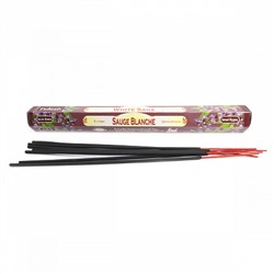 Tulasi WHITE SAGE Exotic Incense Sticks, Sarathi (Туласи благовония БЕЛЫЙ ШАЛФЕЙ, Саратхи), уп. 20 палочек.