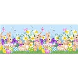 Дорожка столовая "Пасхальные зайчики" 45*150 см. хлопок 100%