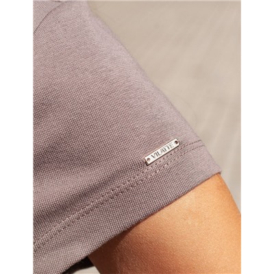 Футболка из плотного трикотажа с плетением риб 1*1