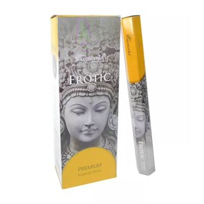 Premium Incense Sticks EROTIC, Aromatika (Премиум ароматические палочки ЭРОТИКА, Ароматика), шестигранник, 20 г.