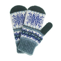 Варежки подростковые "Снежинка" со вставкой 1009-10