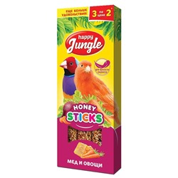 Джунгли палочки для птиц мёд и овощи 3 шт. 90г J205 АГ
