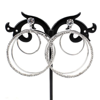 Серьги со стразовыми элементами «Swanky»
