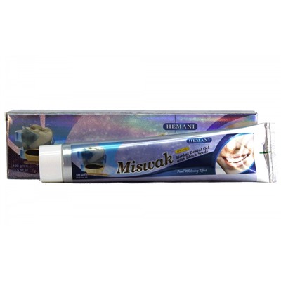 MISWAK Herbal Dental Gel with Black Seeds, Hemani (МИСВАК травяная зубная паста-гель с семенами черного тмина, Хемани), 100 г.