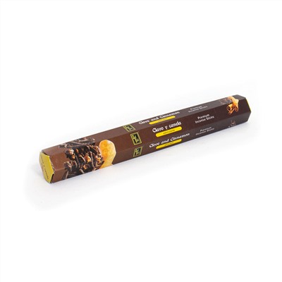 CLOVE AND CINNAMON Premium Incense Sticks, Zed Black (ГВОЗДИКА И КОРИЦА премиум благовония палочки, Зед Блэк), уп. 20 палочек.
