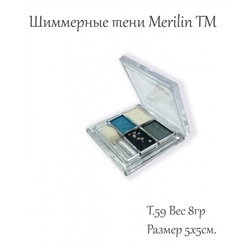Тени д/век 4-цв. 20  т.59 (белый+серый+синий+черн.) Merilin