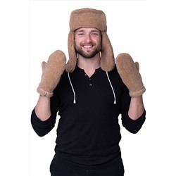 Шапка ушанка меховая CAMEL цвет Кемел