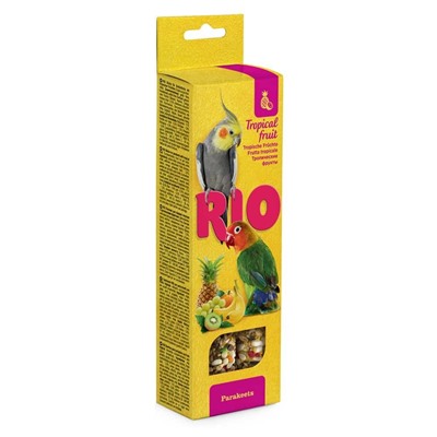 RIO Палочки для средних попугаев с тропическими фруктами, коробка 2х75г 22130 АГ