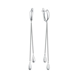 Серьги из серебра без вставки, Л-26373