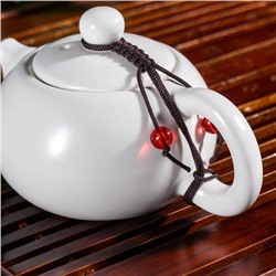 Набор для чайной церемонии керамический «Небо», 5 предметов: 4 пиалы 50 мл, чайник 200 мл, цвет белый