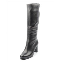 K81-A1 BLACK Сапоги зимние женские (натуральная кожа, натуральный мех (еврозима)) размер 37