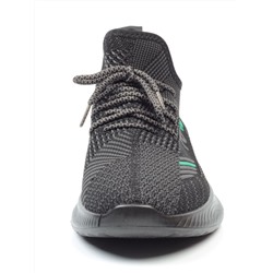 HA103-2 BLACK/GREEN Кроссовки мужские (текстиль) размер