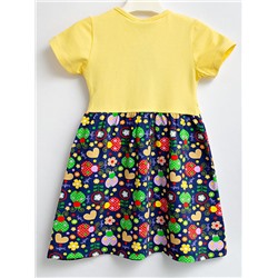 16017-5 желт/т/син Платье для девочек (98-122)