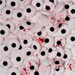 Посыпка кондитерская "Глаза кровавые большие 18 мм", 50 гр