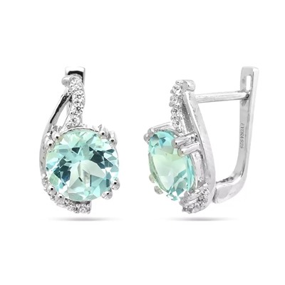 Серьги из серебра топаз, Скромность