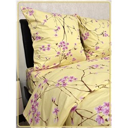 Постельное белье Шуйская бязь Сакура желтая 6698-3