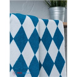 Полотенце махровое пестротканое жаккардовое 7197, Ромбы-2 С106-ЮА-7197-1