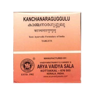 KANCHANARAGUGGULU tablet, Kottakkal Ayurveda (КАНЧАНАРАГУГГУЛУ (Канчнар гуггулу) таблетки, очищение лимфатической системы, Коттаккал Аюрведа), 100 таб.