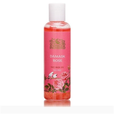 DAMASK ROSE Face Wash Gel, Indibird (ДАМАССКАЯ РОЗА Гель для умывания без сульфатов, Индибёрд), 100 мл.