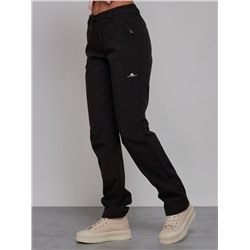 Брюки спортивные софтшелл MTFORCE женские черного цвета 2410Ch