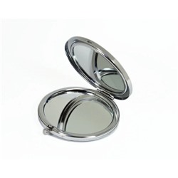 Зеркальце подарочное с лабрадором, круглое, серебристое, в коробочке