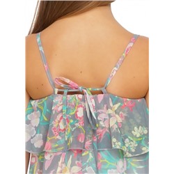 CLE Сарафан дев.872696/72шфн, т.серый/св.зелёный