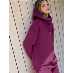 Худи среднего объема из футера трехнитики c начесом