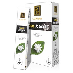 Luxury REAL JASMINE Premium Incense Sticks, Zed Black (Лакшери НАТУРАЛЬНЫЙ ЖАСМИН премиум благовония палочки, Зед Блэк), уп. 15 г.