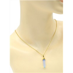 Кулон на цепочке с лунным камнем Кристалл 7*27мм, 45см