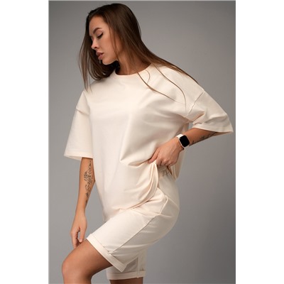 Женский костюм оверсайз из футера двухнитки Happyfox